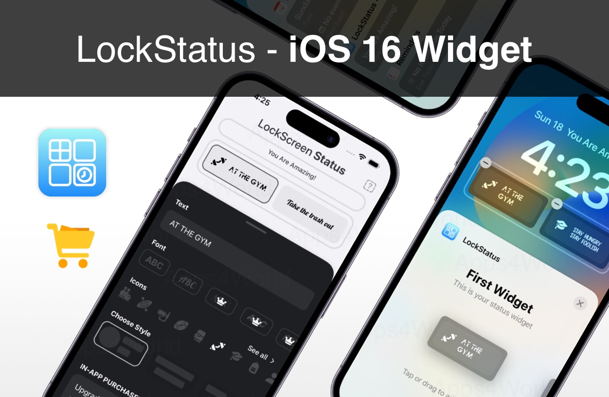 LS Status Widget iOS app template